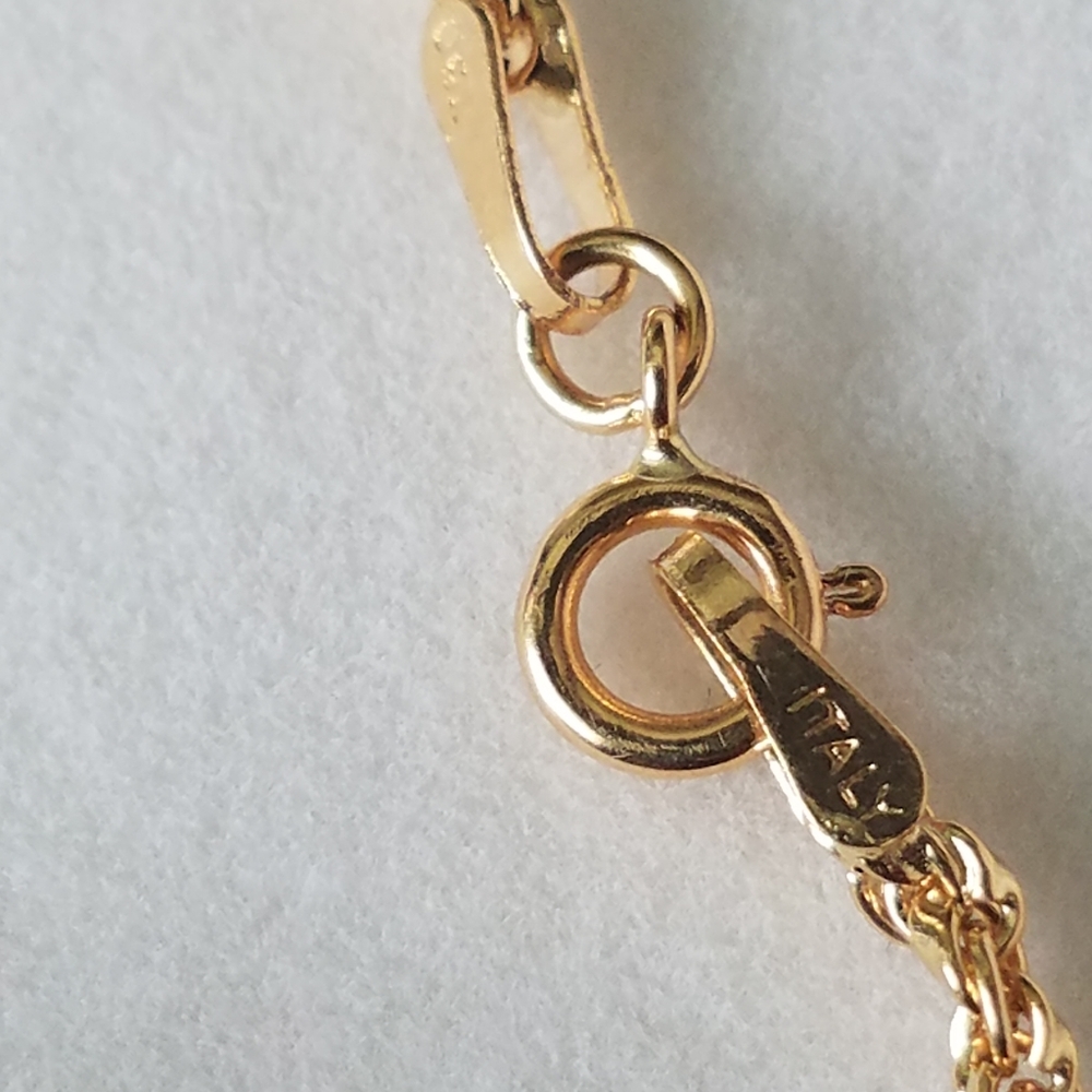 18k Italian Gold Rope Necklace - Picture 8 of 9